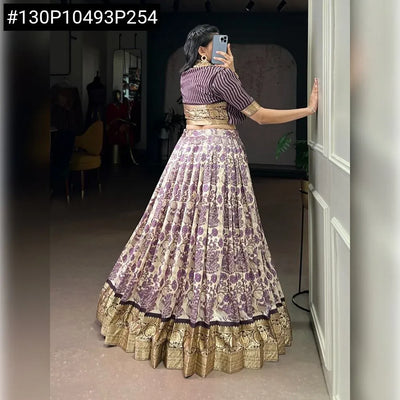 Stunning Tasar Silk Lehenga Co-ord - Vibrant Prints for Festive Wear