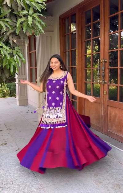 Stunning Vichitra Silk Lehenga - 6-Meter Flair Festive Wear
