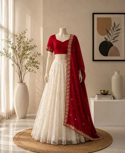 Stunning Vichitra Silk Lehenga Choli with Massive Flare for Festive Weddings