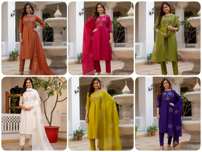 Stunning Viscose Silk Kurti Set - Handcrafted Embroidery for Women