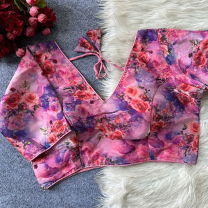 Stunning Zimichoo Multicolour Floral Blouse - Padded Designer Wear for Women