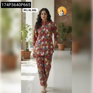 Stylish Foil Print Women's Co-ord Set | Everyday Chic