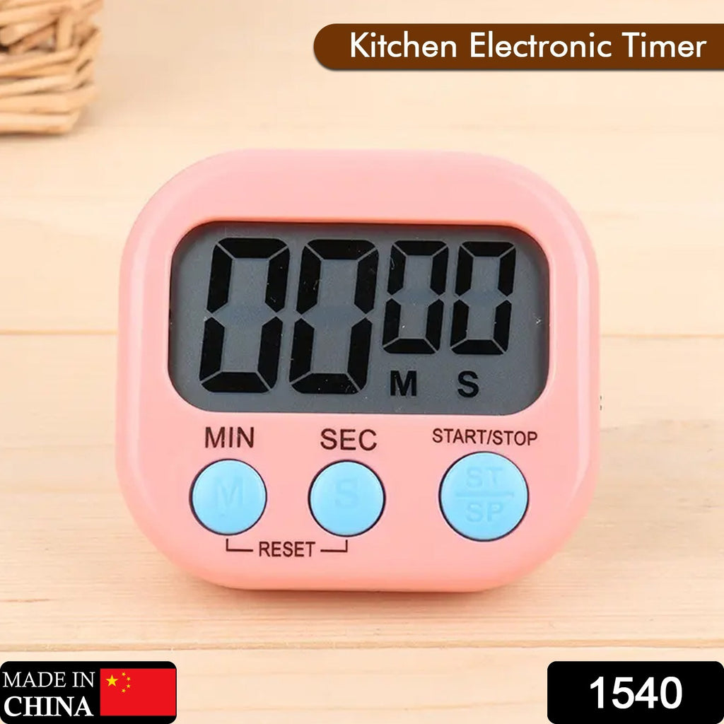 White 1540 digital kitchen timer with large clear digits for cooking or office use.
