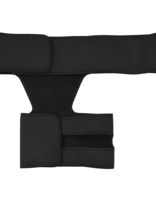 Close-up of the textured, breathable perforated neoprene fabric with reinforced stitching
