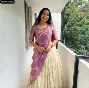Thread & Sequence Work Fendy Silk Chinon Lehenga for Women | Festive & Party