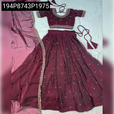 Tissue Silk Embroidered Lehenga for Women | Festive & Party Wear