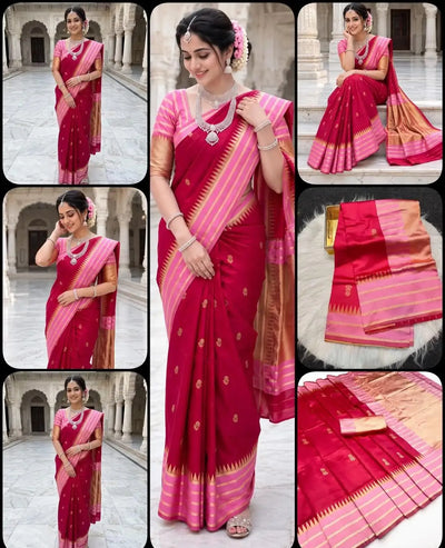 Traditional Art Silk Jacquard Saree with Rich Pallu for Women Festive Wear