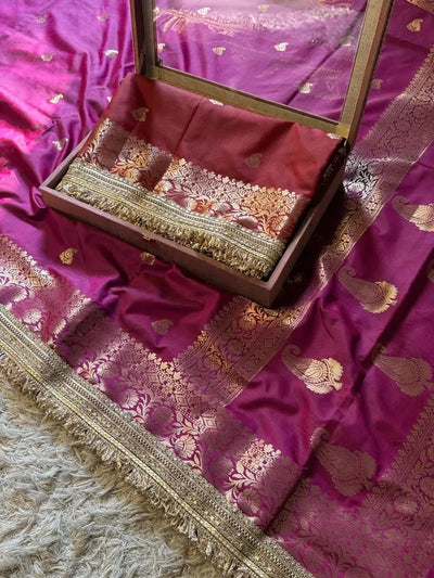 Traditional Banarasi Soft Silk Saree - Gotapatti Zari Weave | Women