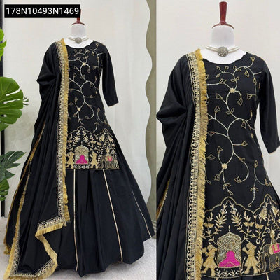 Traditional Crepe Silk Lehenga Set for Women - Festive & Ethnic Wear