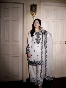 Traditional Embroidered Rayon Cotton Suit Set - Ready to Wear Ethnic Wear for Women