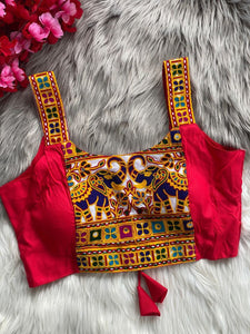 Traditional Embroidered Sleeveless Blouse for Women | Festive Wear