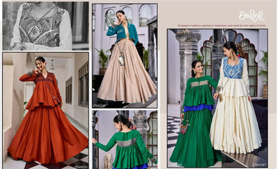 Traditional Pure Cotton Lehenga Choli - 8-Meter Flair & Kashida Work for Navratri & Garba