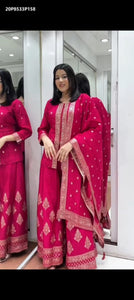 TRENDBUY Banarasi Silk Jacquard Weaving Sharara Suit Set