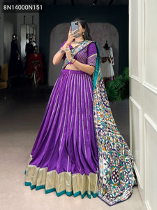 TRENDBUY Chanderi Zari Weaving Lehenga Choli with Tasar Silk Dupatta - Festive & Wedding Wear