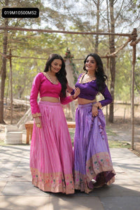 TRENDBUY Elegant Viscose Kalamkari Jari Lehenga Choli Set with Designer Blouse