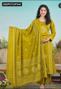 TRENDBUY Embroidered Mal Cotton Suit Set with Dupatta & Pants