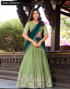TRENDBUY Embroidered Sequins Lehenga Choli with Dupatta