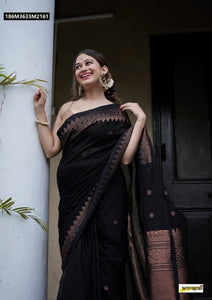 TRENDBUY Exquisite Banarasi Soft Silk Saree with Traditional Zari & Jacquard Weave