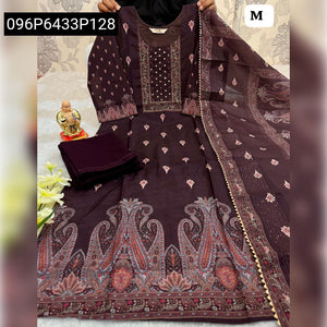 TRENDBUY Hand Work Printed Muslin Silk Kurti with Dupatta & Pants Set