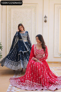 TRENDBUY Heavy Fox Georgette Lehenga Choli with 7mm Sequence Work & Belt