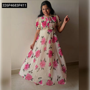 TRENDBUY Nayara Fox Georgette Floral Maxi Dress