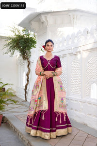 TRENDBUY Pranathi Vichitra Silk Lehenga Choli with Paithni Dupatta