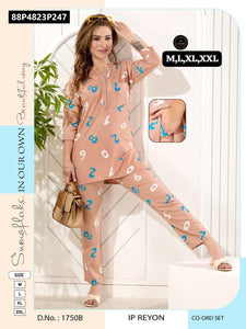 TRENDBUY Premium IP Rayon Printed Kurti & Pant Co-ord Set for Women
