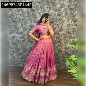 TRENDBUY Premium Tissue Silk Zariwork Lehenga Choli Set for Festive Occasions
