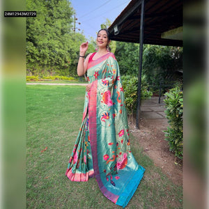 TRENDBUY Pure Paithani Silk Saree with All-Over Zari & Meenakari Weaves