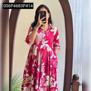 TRENDBUY Ruzana Floral Print Muslin Maternity Maxi Dress