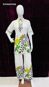 TRENDBUY Women's Floral Print Rayon Cotton Kurta & Palazzo Set