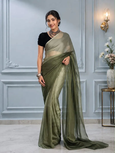 Trending 1 Min Ready To Wear Saree - Soft Georgette Festive Wear for Women