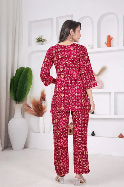 Trending Bandhani Co-ord Set - Rayon Viscose Style for Women