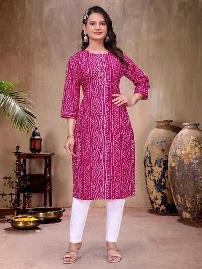 Trending Bandhani Foil Print Couple Set - Soft Rayon | Festive Wear
