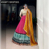 Trending Bandhej Ajarakh Lehenga Choli - Sequin Work for Festive Wear