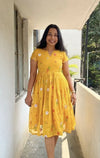 Trending Chanderi Cotton Dress - Elegant Floral Embroidery for Women | S-XXXL
