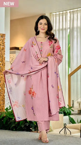 Trending Chanderi Kurti Set - Floral Print for Women | S-XXL