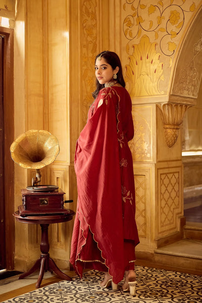 Trending Chanderi Silk Kurti Set - Festive Wear with Dupatta | Sizes S-XXL
