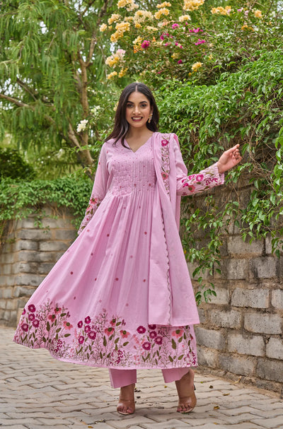 Trending Chanderi Silk Kurti Set - Festive Wear with Dupatta | Sizes S-XXL