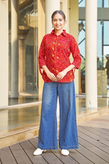 Trending Chic Printed Poly Rayon Tops - Effortless Style & Breathable Comfort for Women