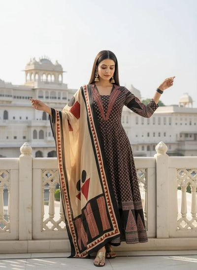 Trending Cotton Anarkali Set - Festive Wear | Sizes M-3XL