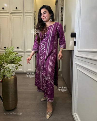 Trending Cotton Co-Ord Set - Festive Wear Bandhani Palazzo Outfit for Women