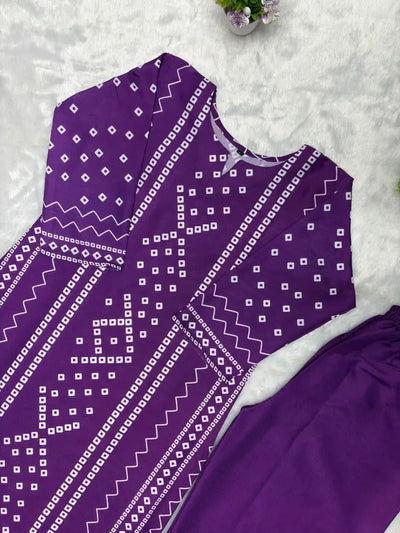 Trending Cotton Co-Ord Set - Festive Wear Bandhani Palazzo Outfit for Women
