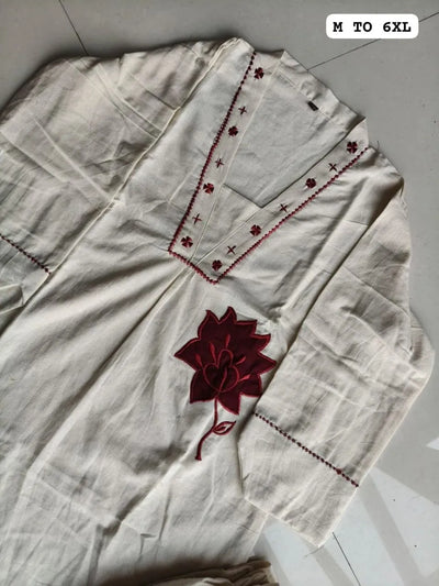Trending Cotton Co Ord Set - Festive Wear with Floral Embroidery for Women