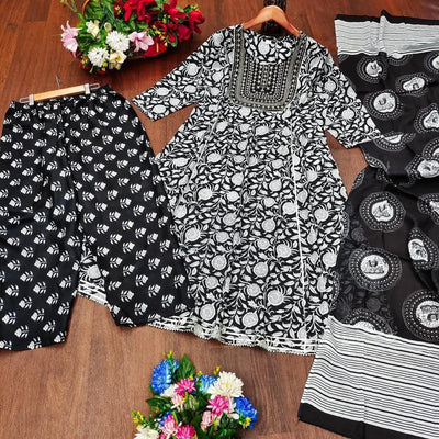 Trending Cotton Gown Set - Exclusive Festive Wear with Dupatta | Sizes M-XXL