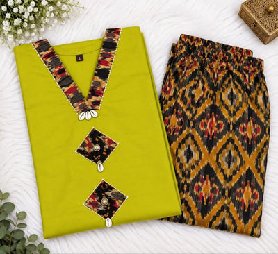 Trending Cotton Ikkat Co-ord Set - Elegant Festive Wear for Women
