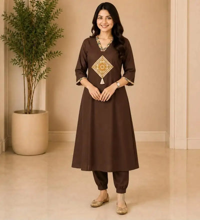 Trending Cotton Kurti Set - Elegant Plus Size Festive Wear