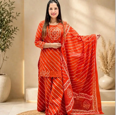 Trending Cotton Kurti Set - Festive Wear with Dupatta | Sizes M-XXL
