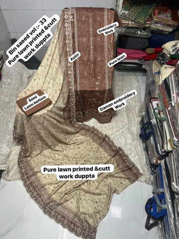 Trending Cotton Lawn Suit - Heavy Embroidered for Festive Wear