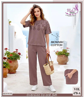 Trending Cotton Oversized Co-Ord Set - Ultra-Comfortable Daily Wear for Women